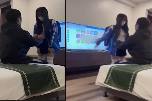 Poster of Sex Nữ sinh Việt cắt học vào nhà nghỉ quan hệ với bạn trai