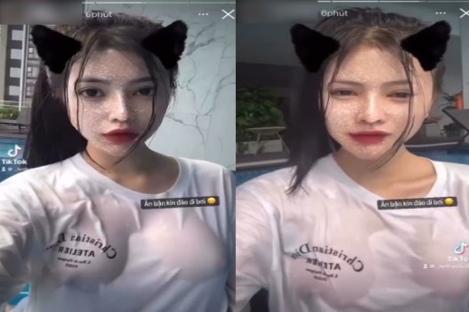 Poster of Uyên Nhi vú bự khiến dân tình xốn xang ở hồ bơi